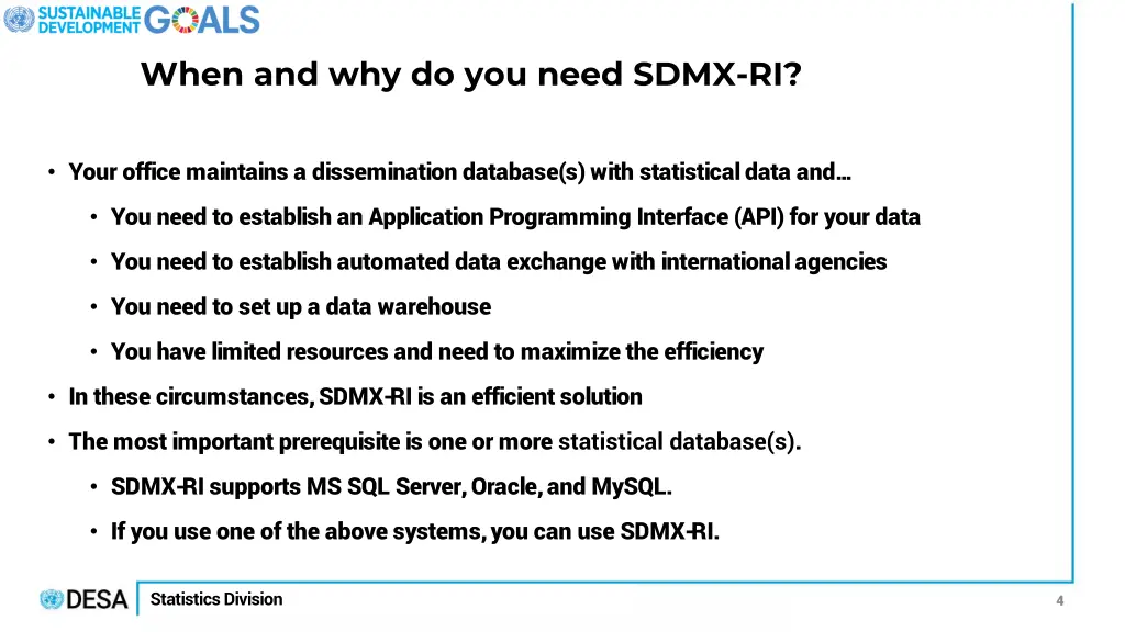 when and why do you need sdmx ri