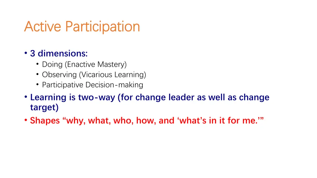 active participation active participation