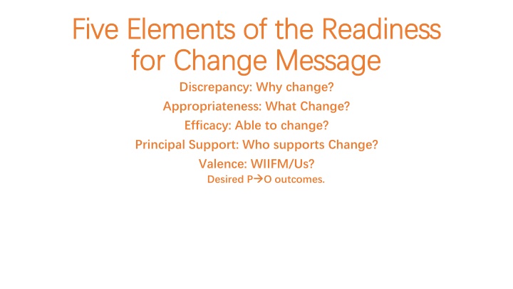 five elements of the readiness five elements