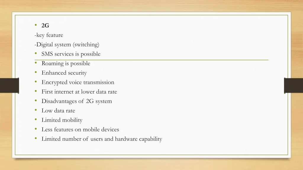 2g key feature digital system switching