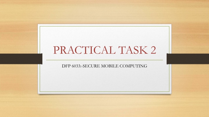 practical task 2