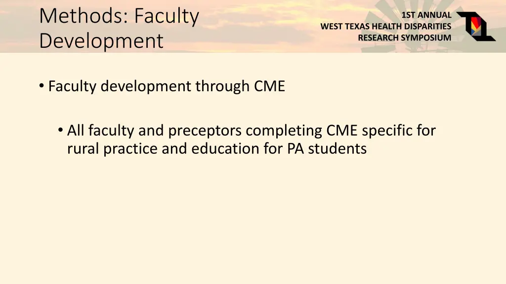 methods faculty development
