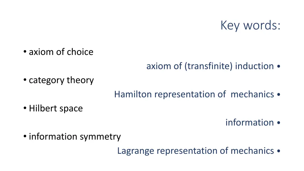 key words