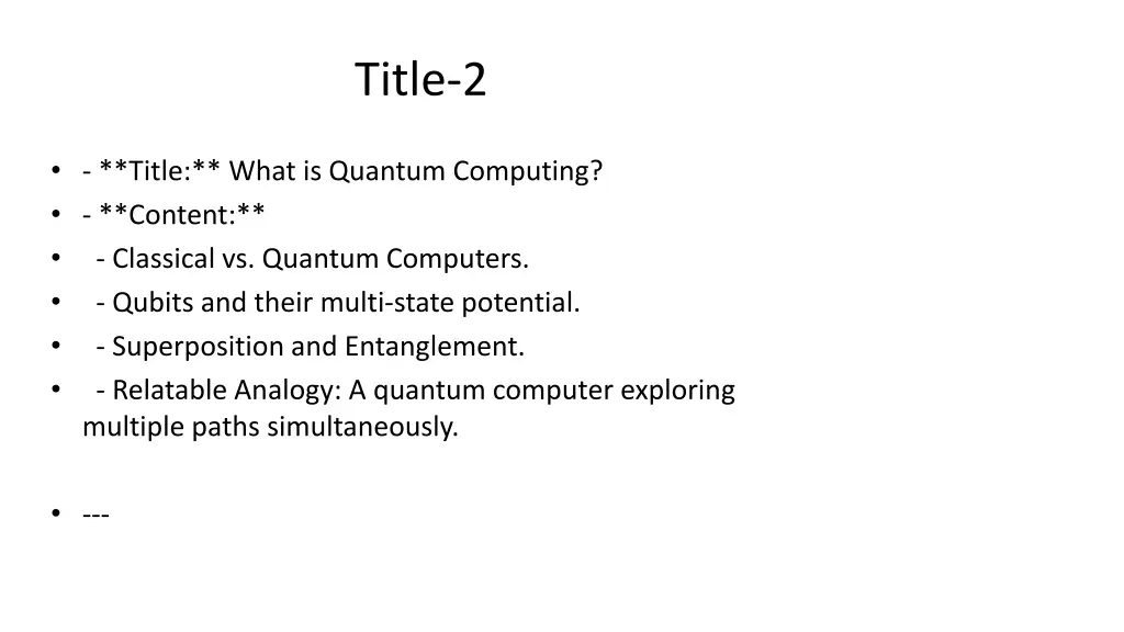 title 2