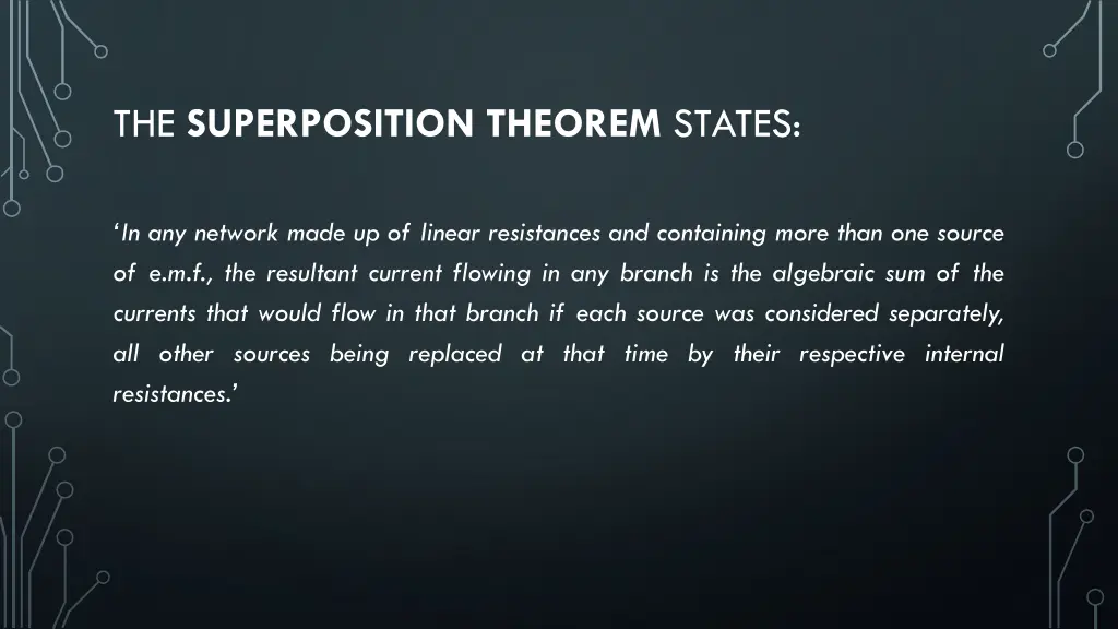 the superposition theorem states