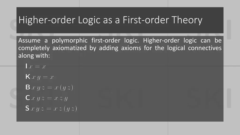 higher order logic as a first order theory