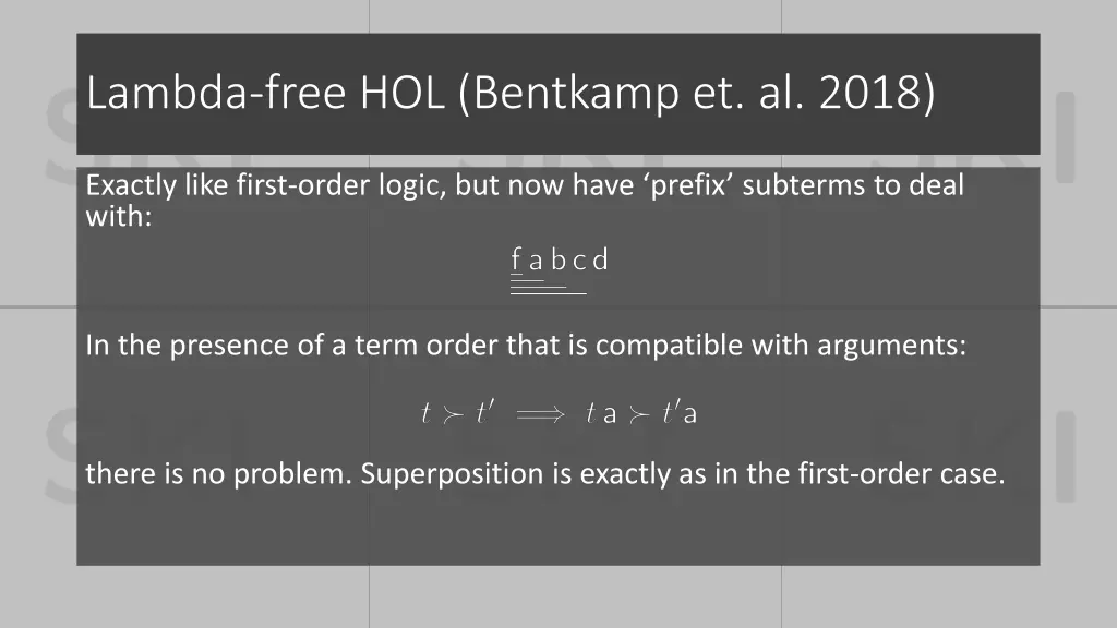lambda free hol bentkamp et al 2018