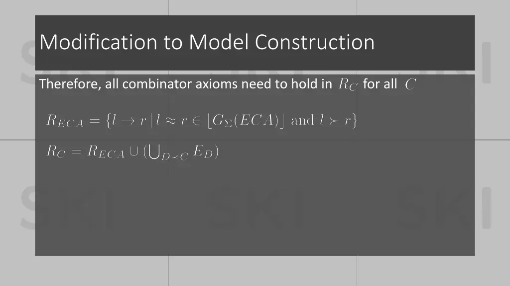 modification to model construction