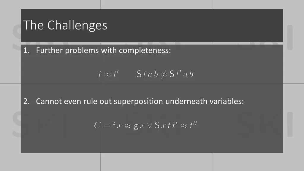 the challenges
