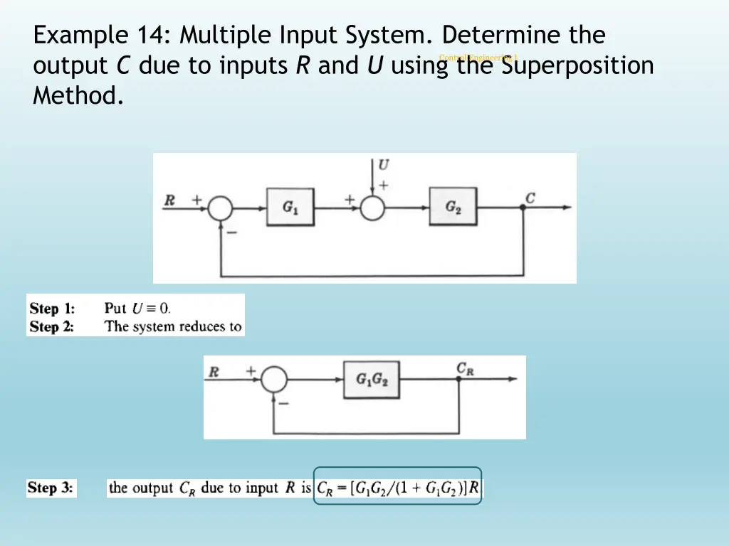 example 14 multiple input system determine