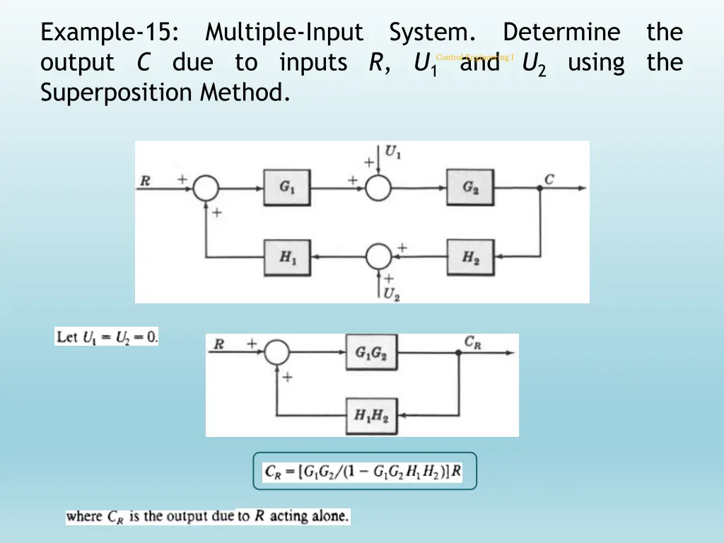 example 15 multiple input system determine