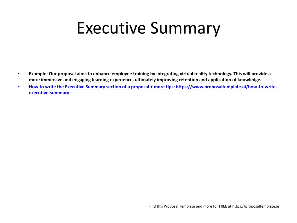 executive summary