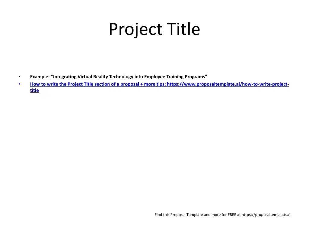 project title