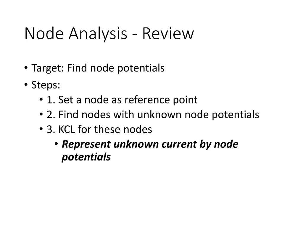node analysis review