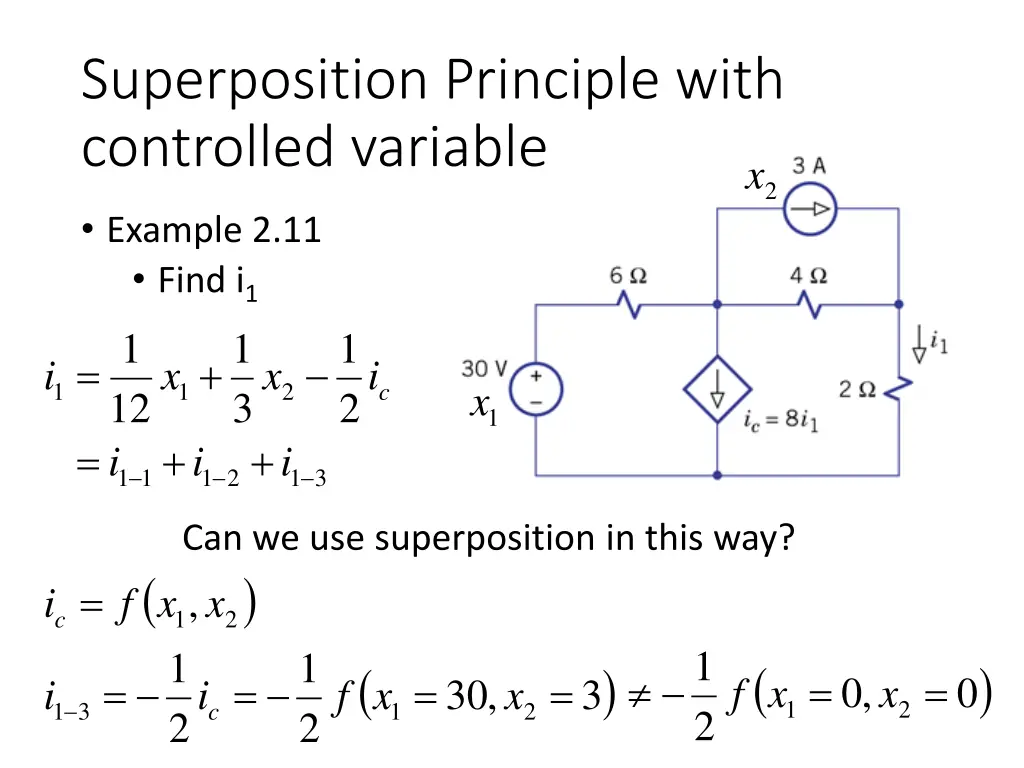 superposition principle with controlled variable 5