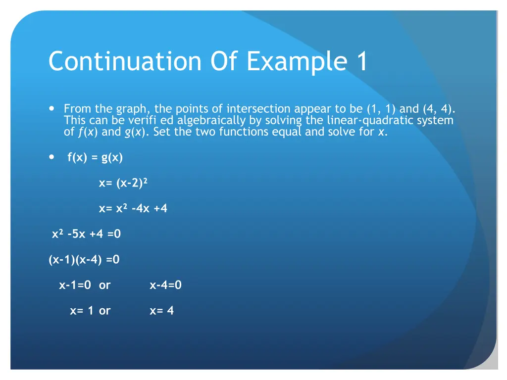 continuation of example 1