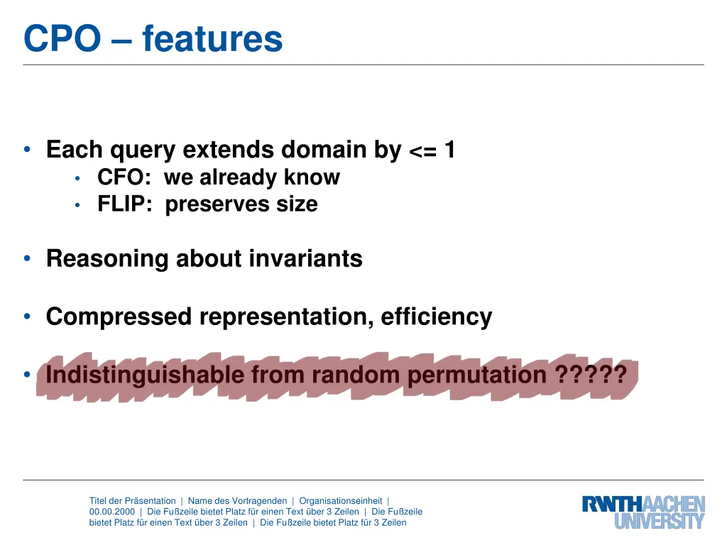 cpo features