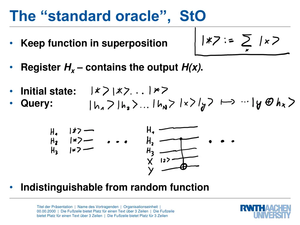 the standard oracle sto