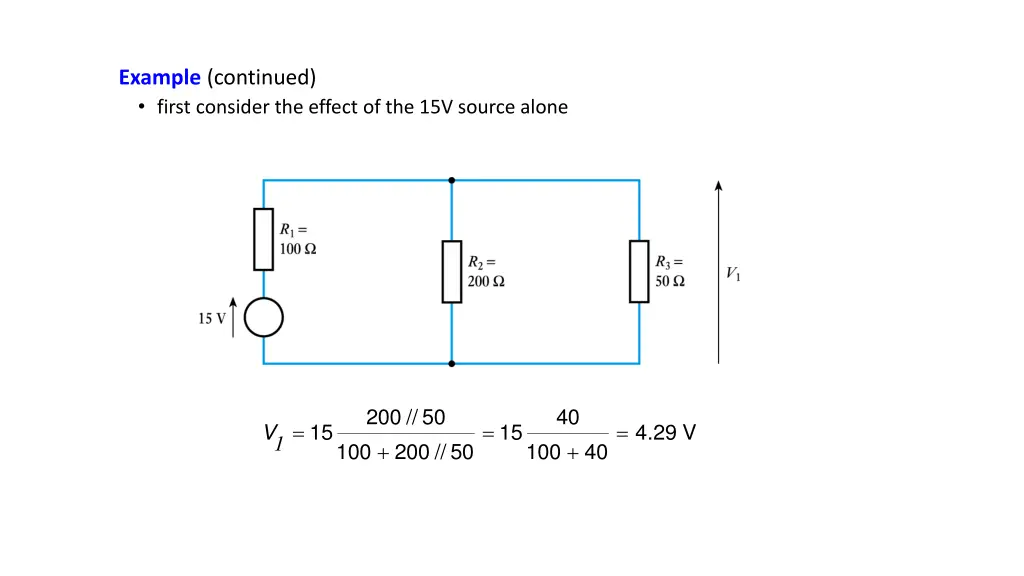 example continued first consider the effect