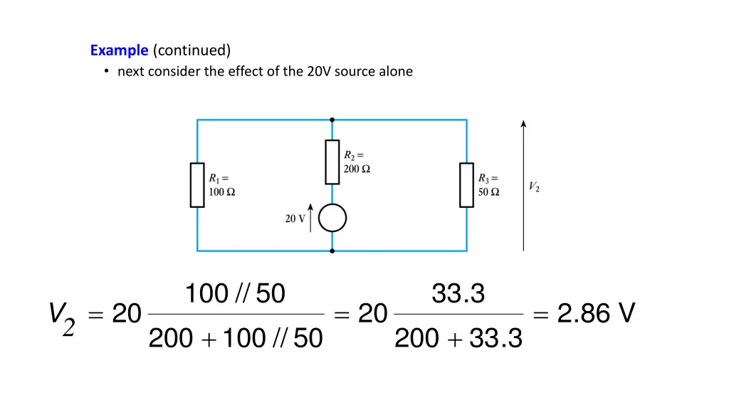 example continued next consider the effect