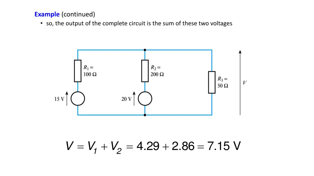 example continued so the output of the complete