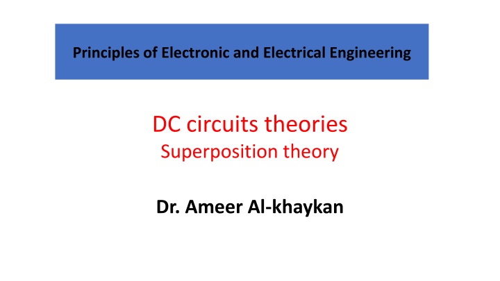 principles of electronic and electrical