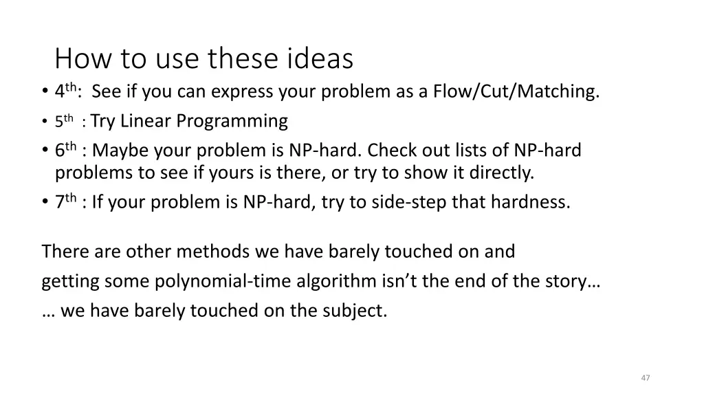 how to use these ideas