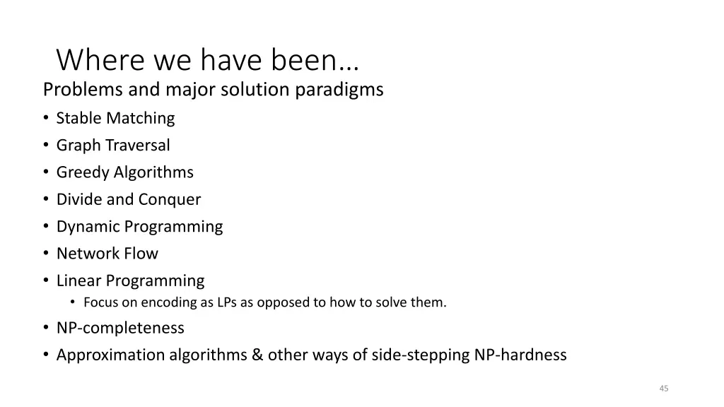 where we have been problems and major solution