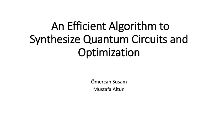 an efficient algorithm to an efficient algorithm