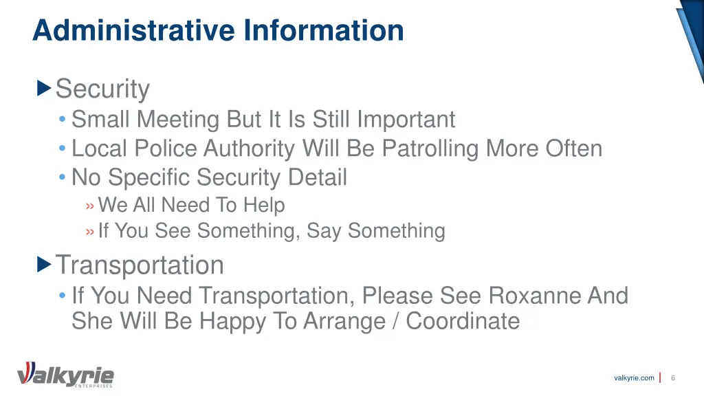 administrative information 1