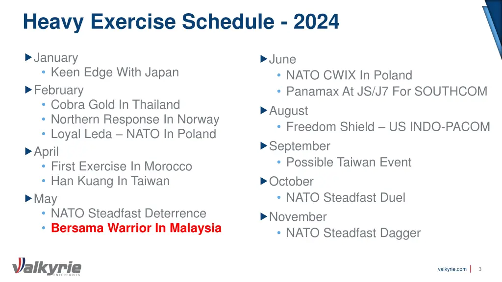 heavy exercise schedule 2024
