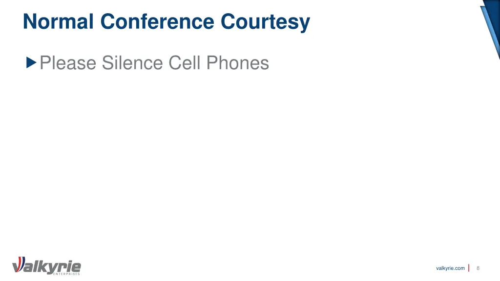 normal conference courtesy