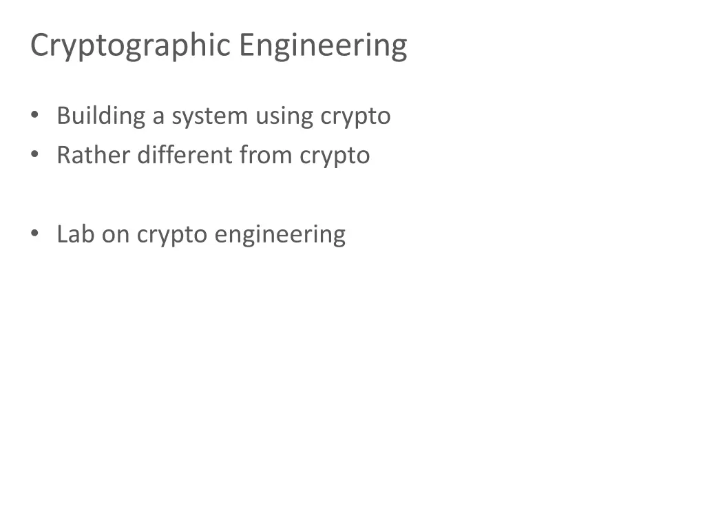 cryptographic engineering