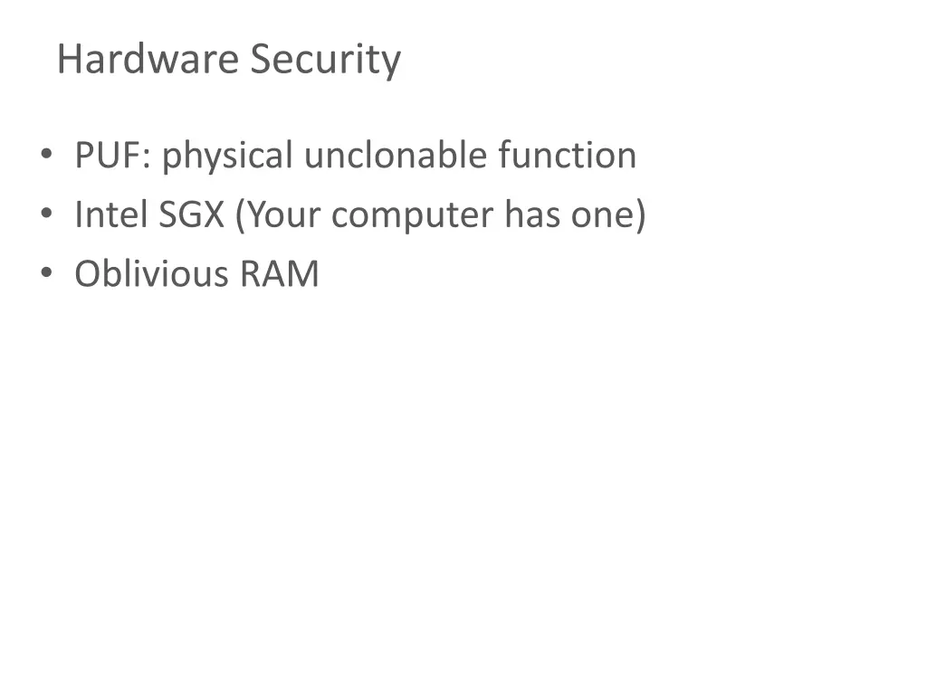 hardware security