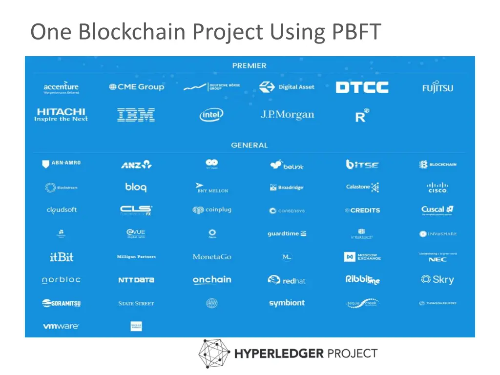 one blockchain project using pbft