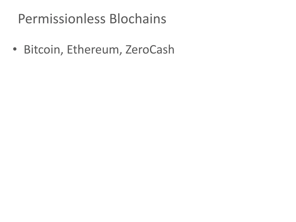 permissionless blochains