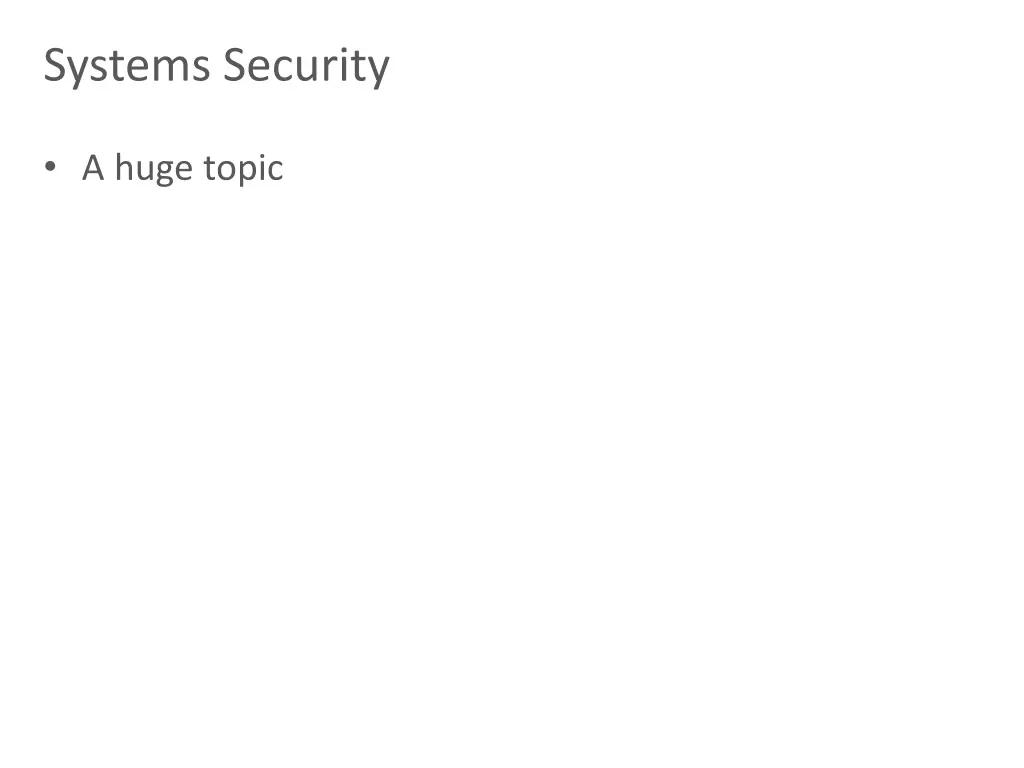systems security