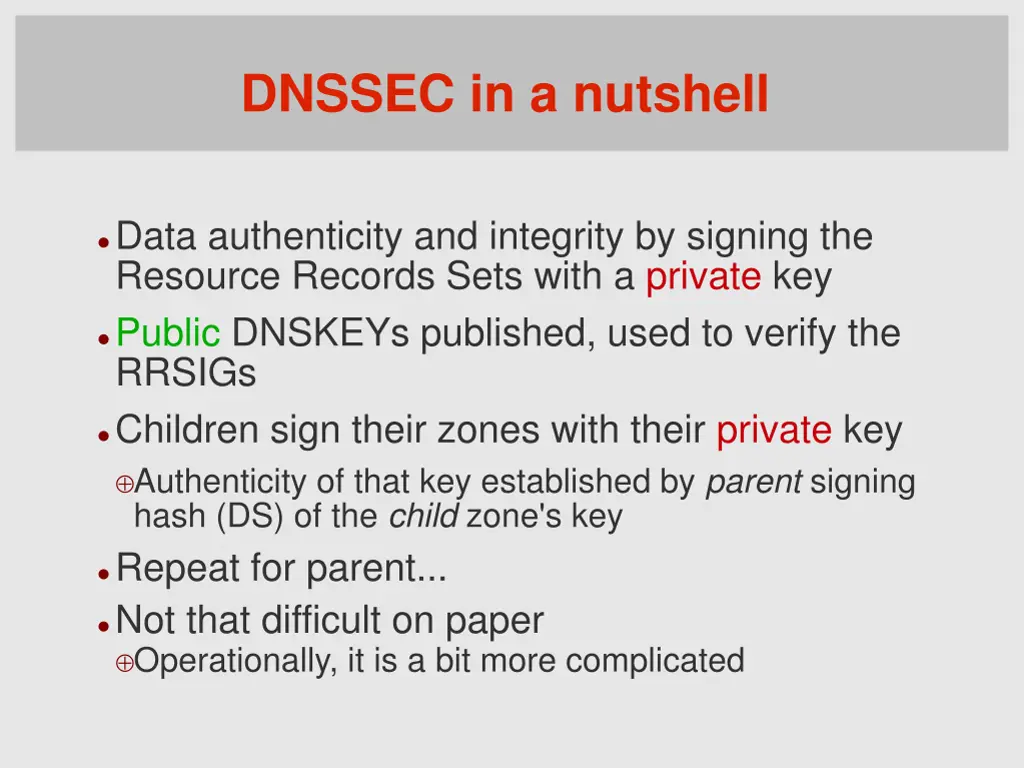 dnssec in a nutshell