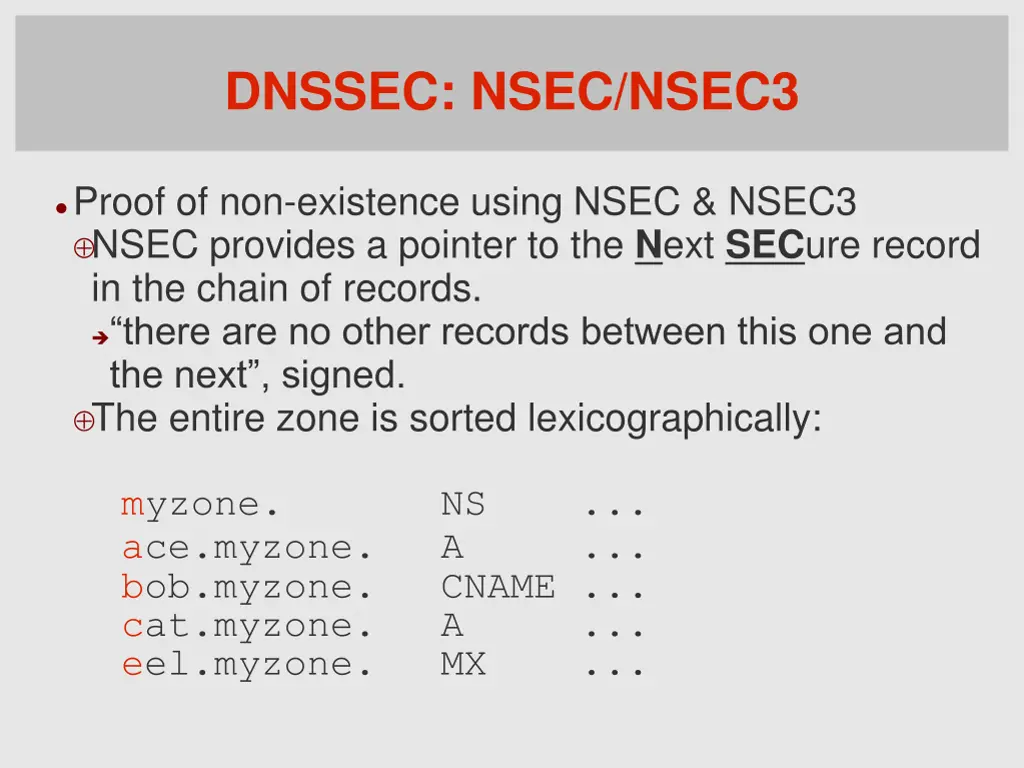 dnssec nsec nsec3