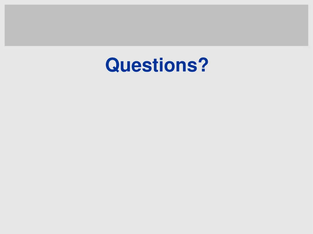 questions