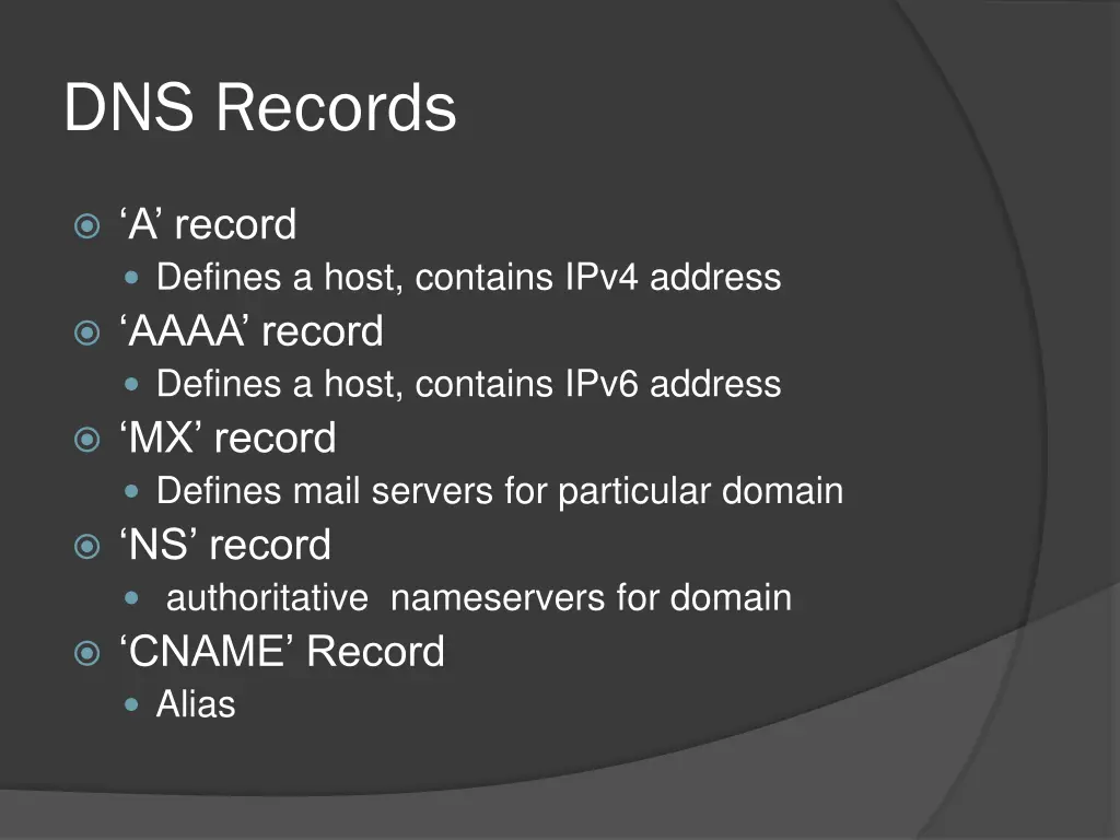 dns records