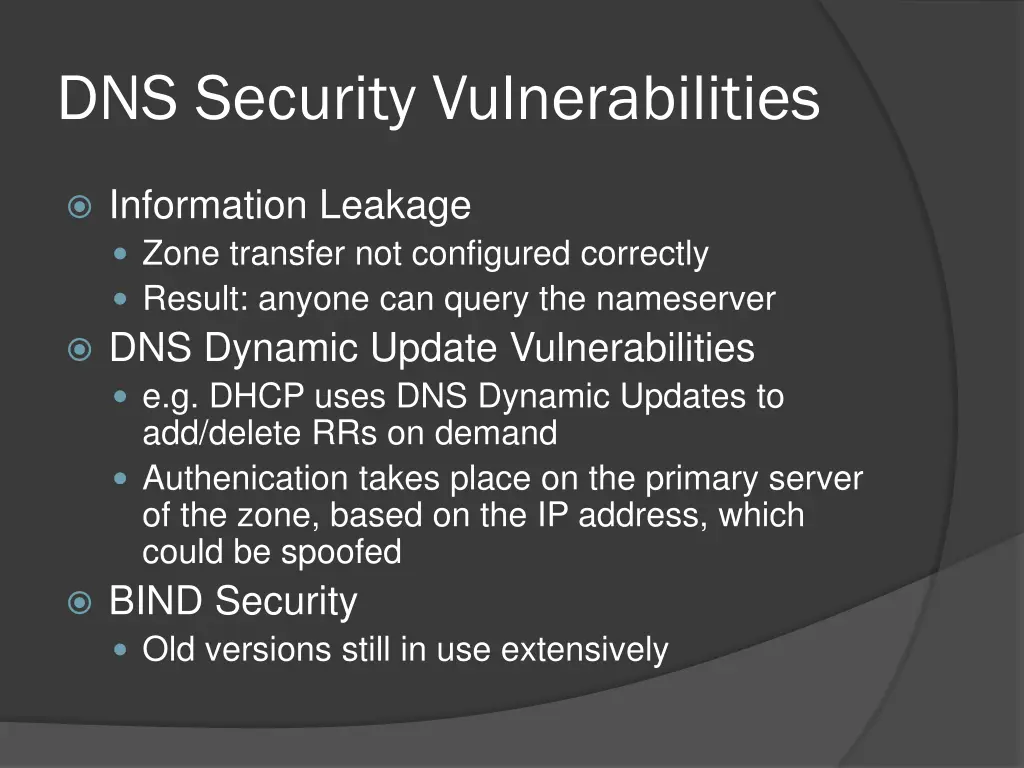 dns security vulnerabilities 1