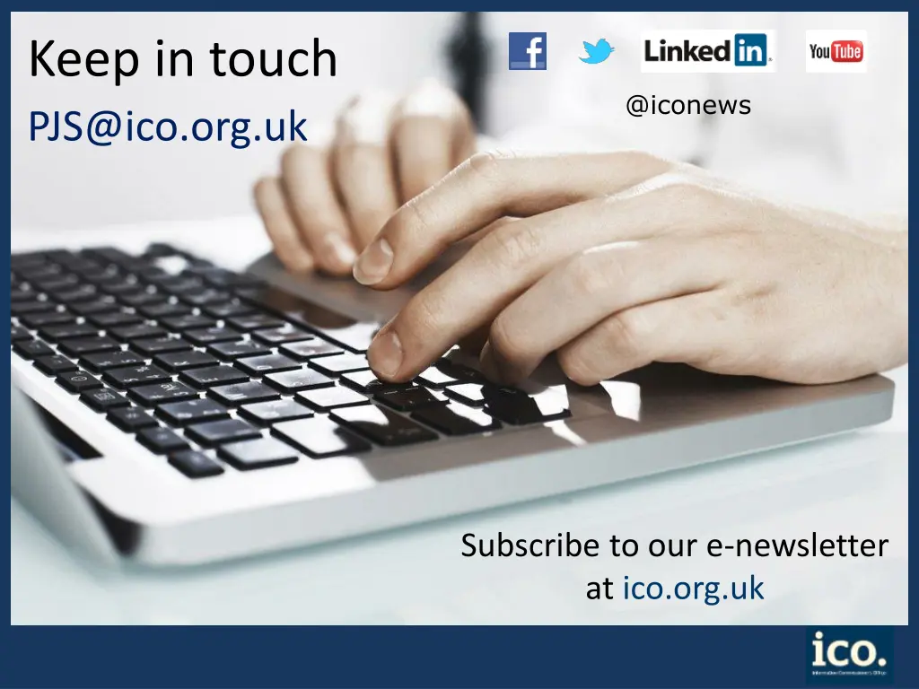 keep in touch pjs@ico org uk
