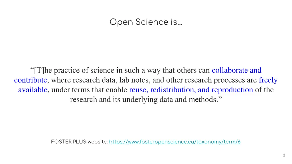 open science is