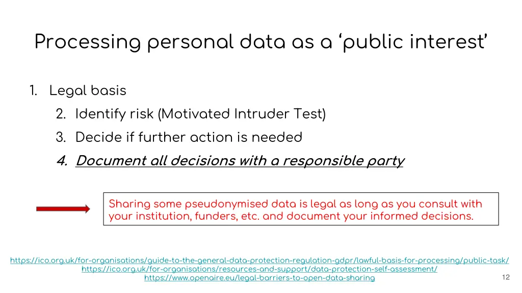 processing personal data as a public interest
