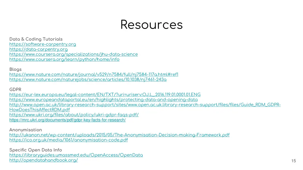 resources