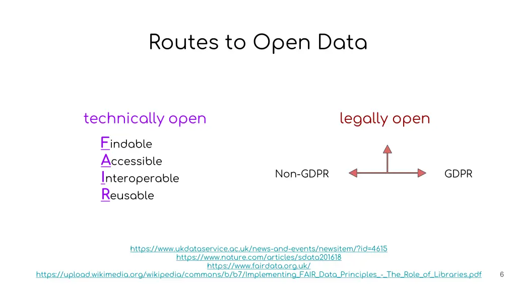 routes to open data