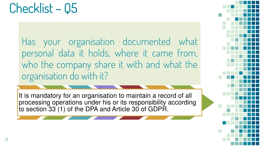 checklist checklist q5