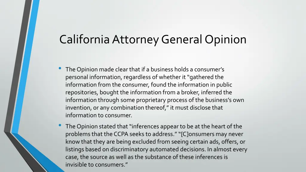california attorney general opinion 1