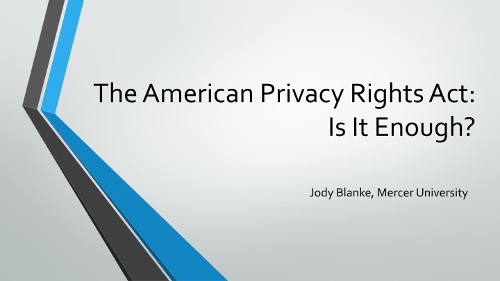the american privacy rights act